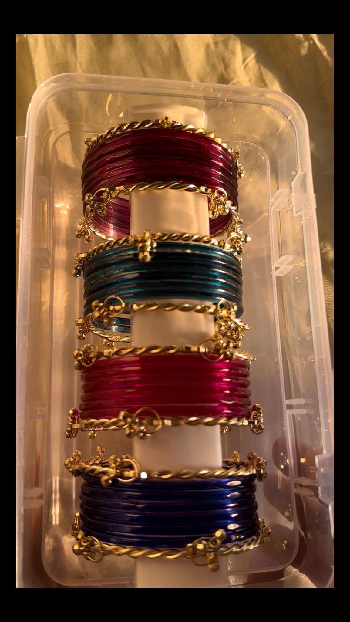 Combo 26 - Ghungroo with Premium Plain Bangles