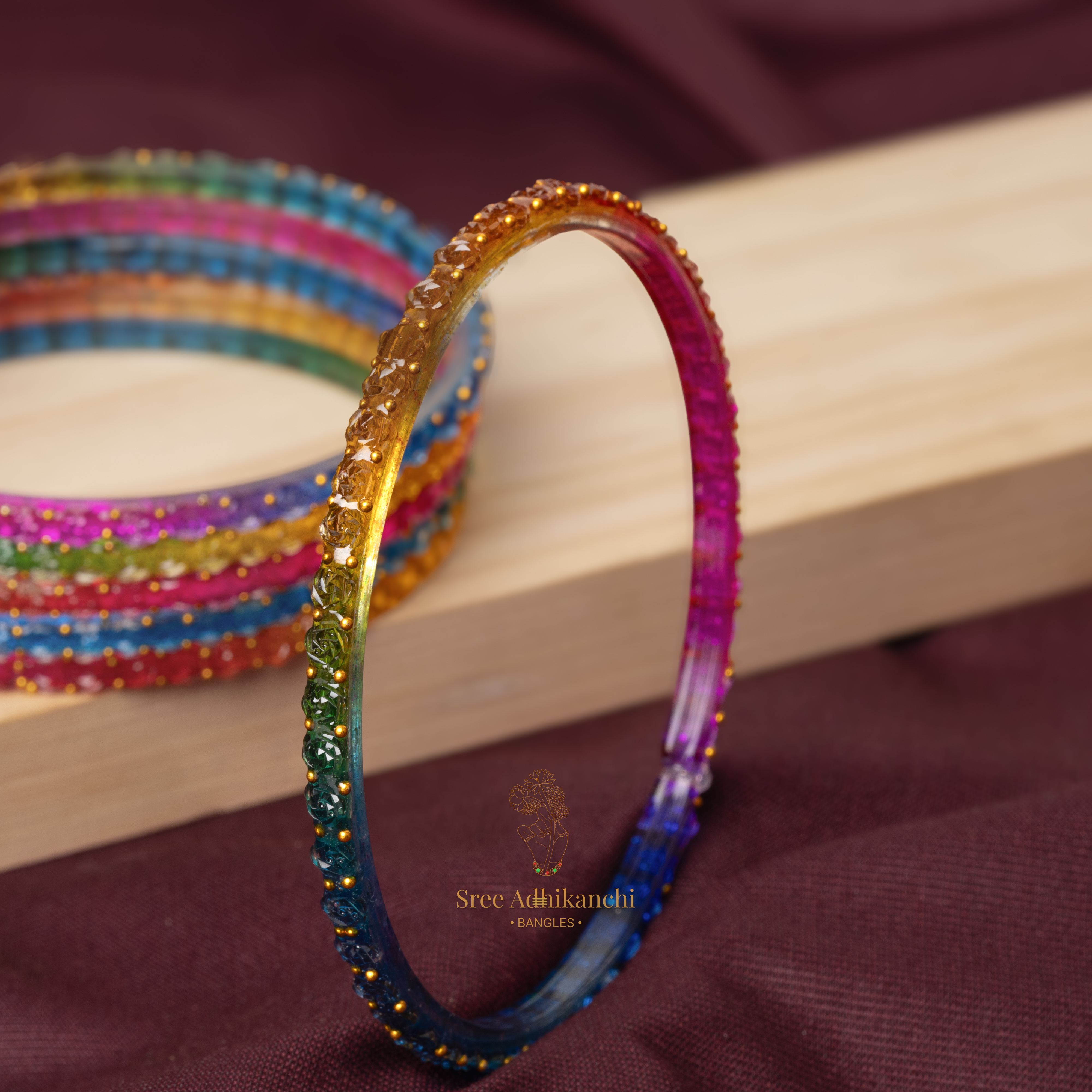 Glass Bangles - Flower