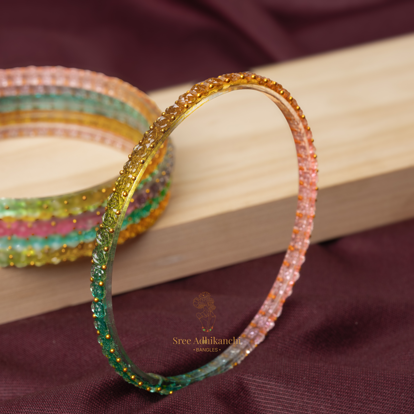 Glass Bangles - Flower