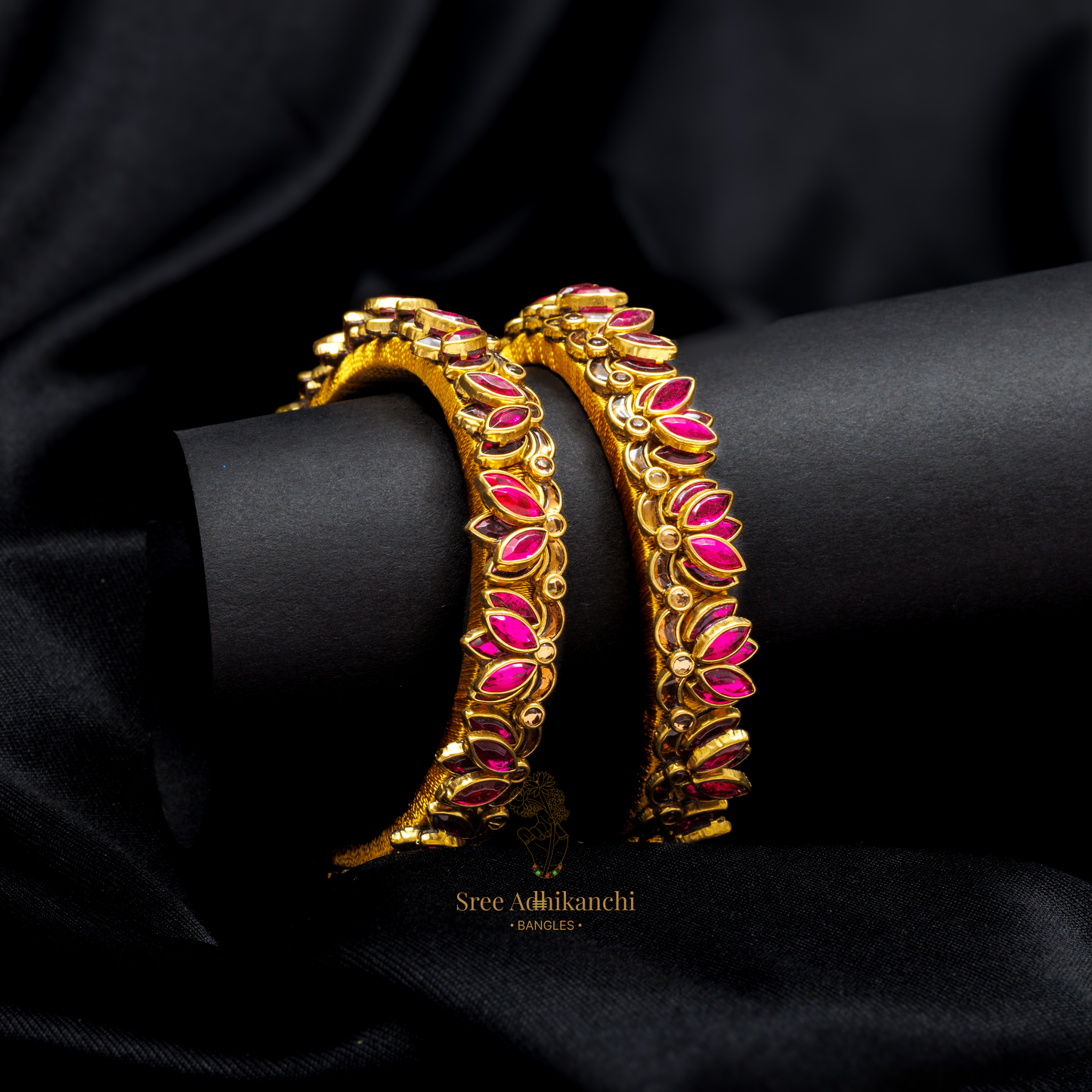 Silk Thread - Lotus Side Bangles