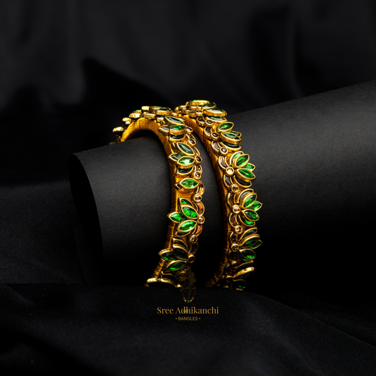 Silk Thread - Lotus Side Bangles