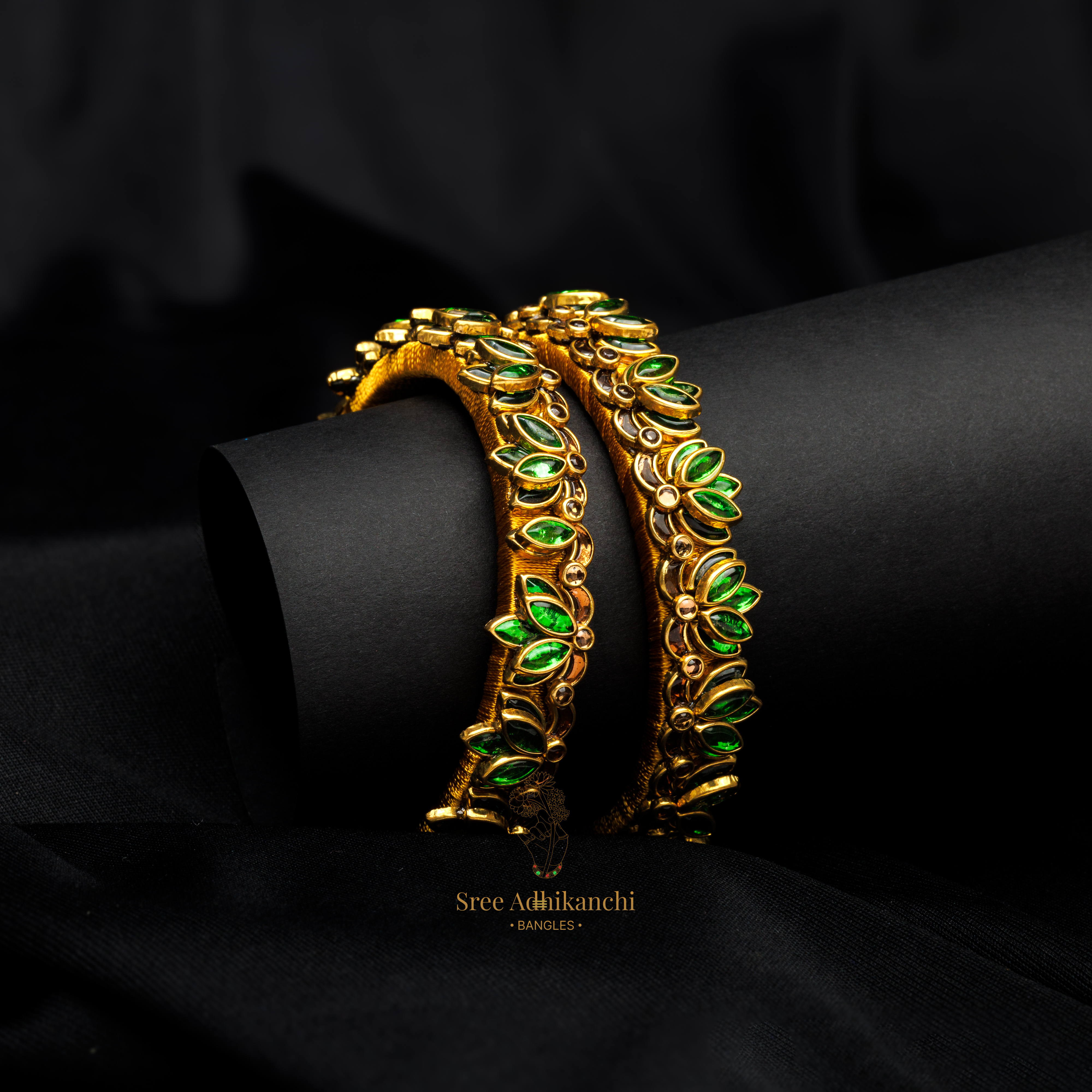 Silk Thread - Lotus Side Bangles