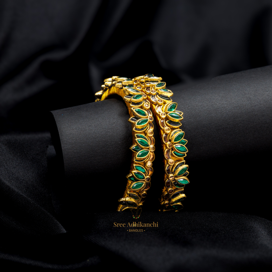 Silk Thread - Lotus Side Bangles