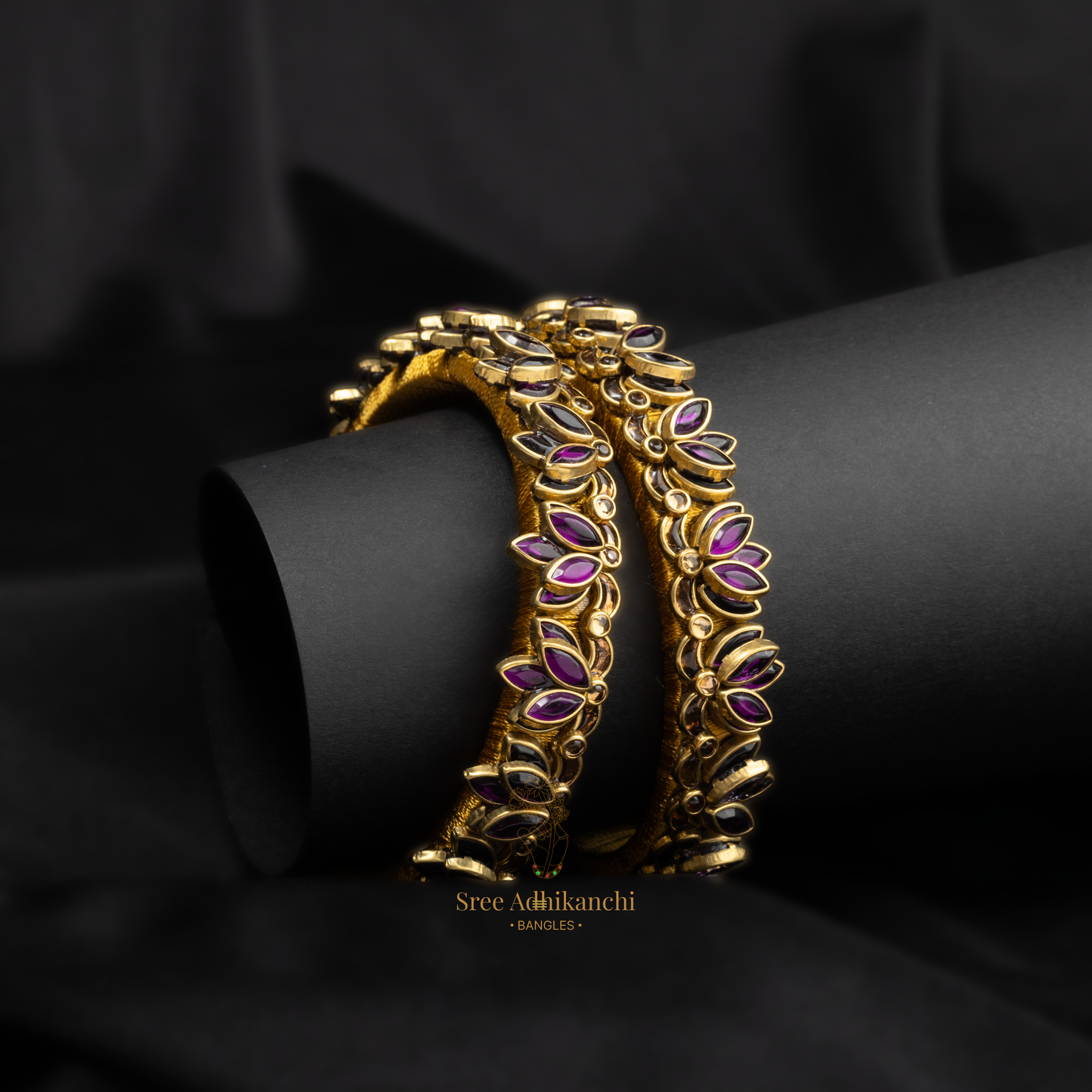 Silk Thread - Lotus Side Bangles