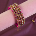 Silk Thread Border Bangles - 4pc