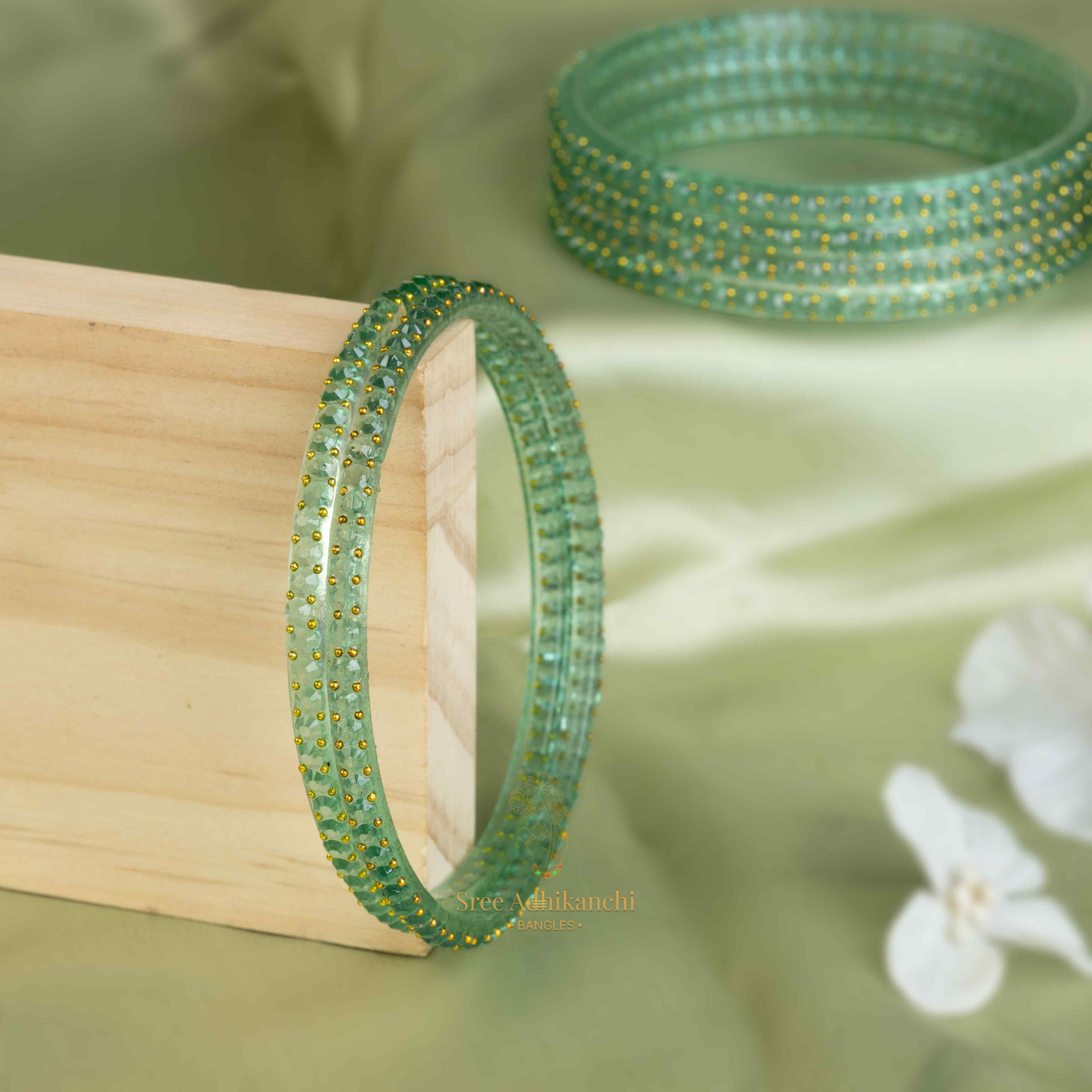 Glass Bangles - Cube Cut
