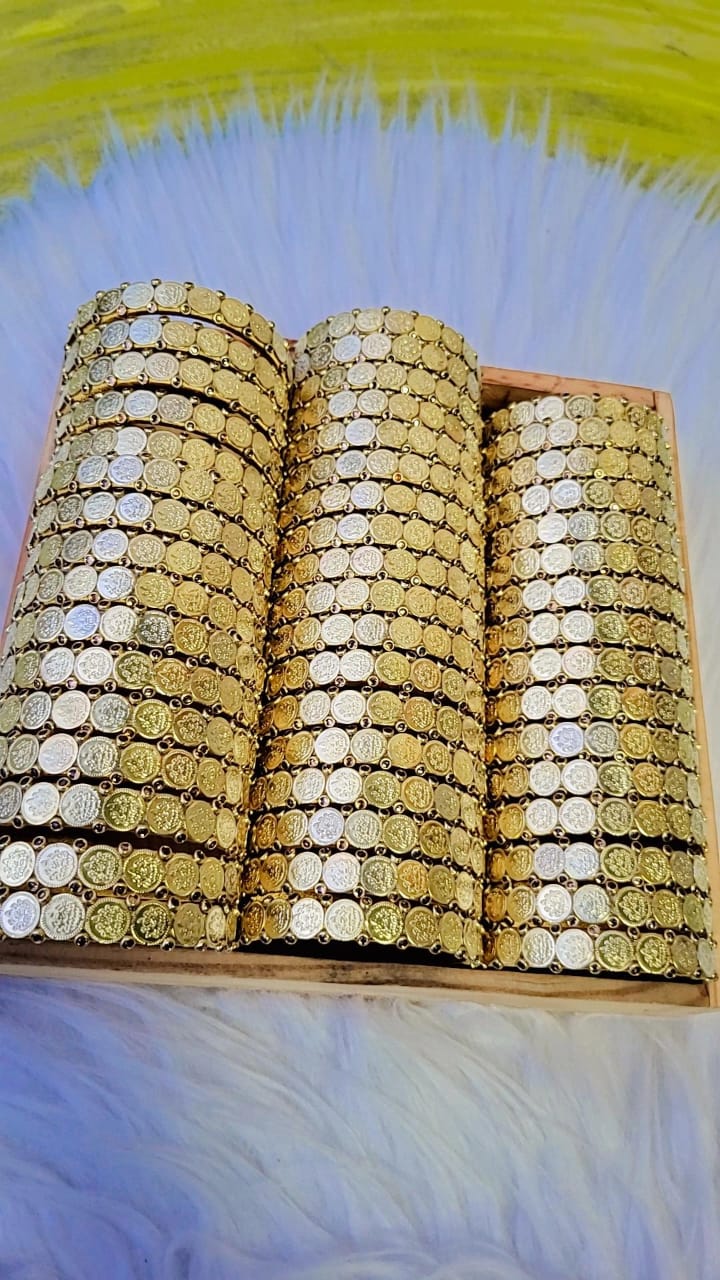 Coin Bangles - Silk thread