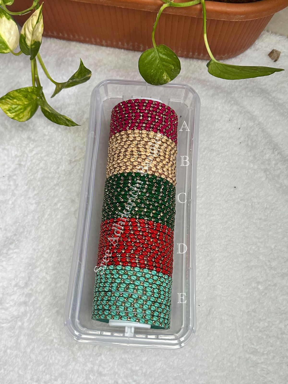 Coffee Beans - Premium Glass Bangles One Dozen