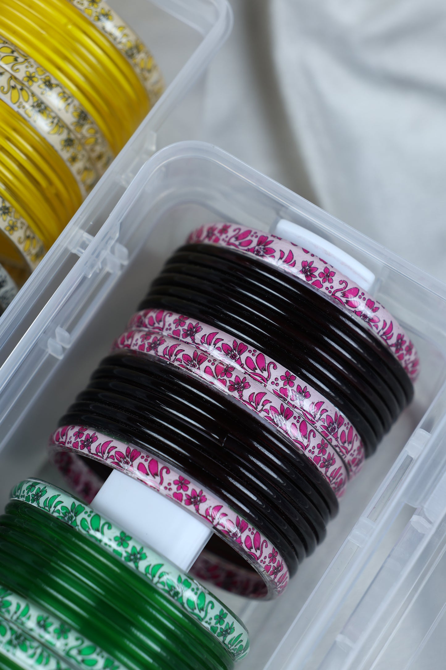 Summer Combo - Hand Painted Kada with Plain Bangles