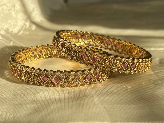 Diamond Replica - Diamond design (2pc) - Antique