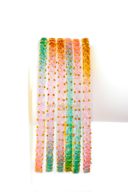 Glass Bangles - Flower