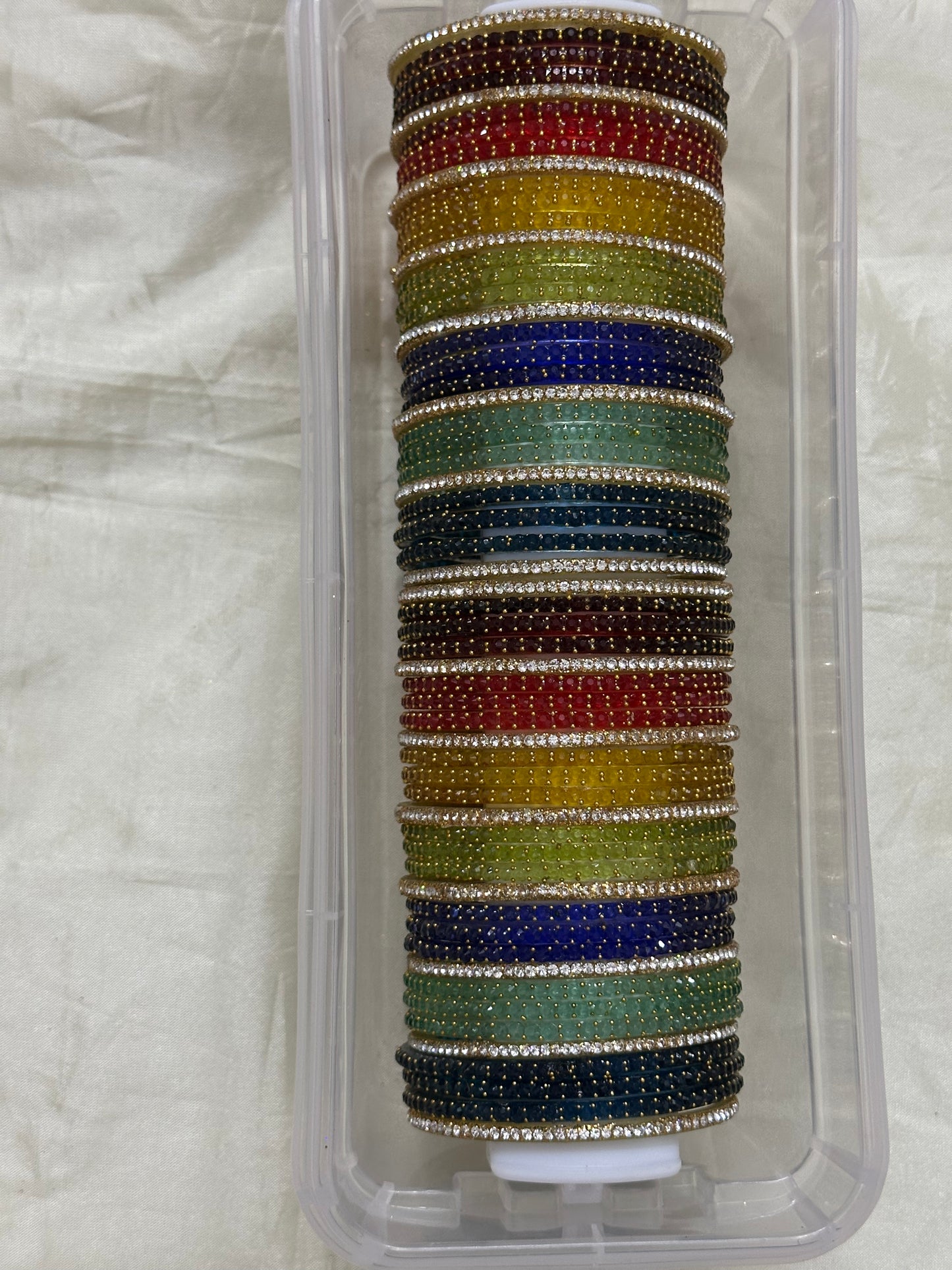 7th Month Babyshower Combo - 7 Colors each half a dozen, Total 58 bangles