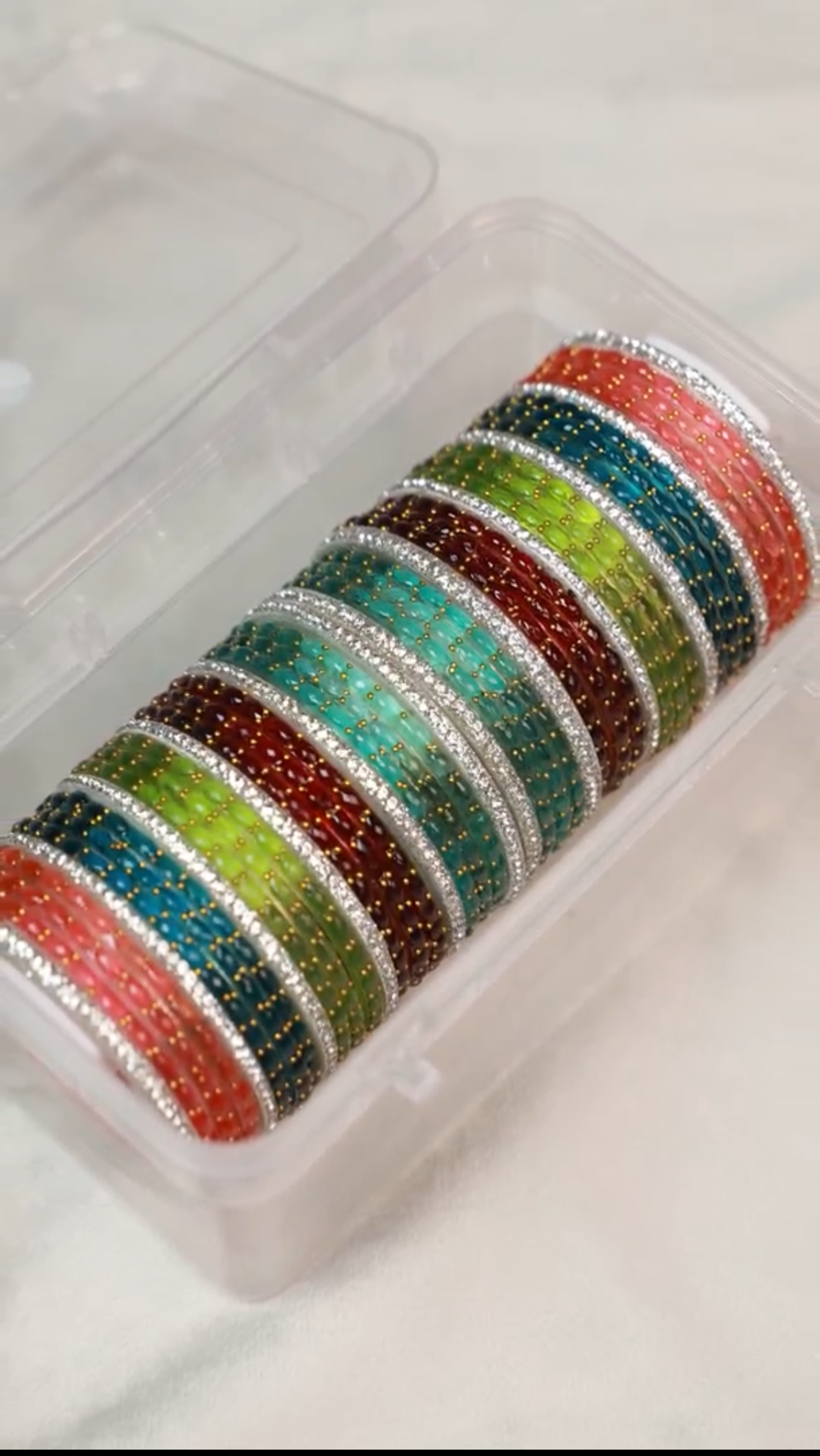 Premium Raindrop - 5 Colour Combo - 5 Colors each half a dozen, Total 42 bangles