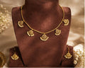 Flower Design - White Stone - Short Chain