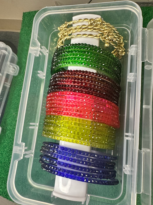 Plus Size - Jelly Bangles Combo with Ghunghroo