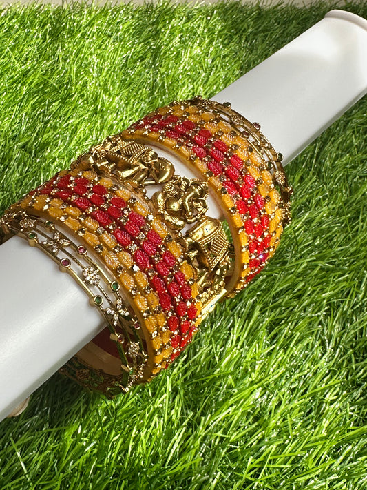 Bangles Stacking - Customisation 24 - Leaf with Antique
