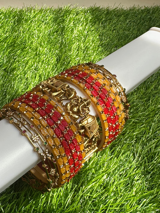 Bangles Stacking - Customisation 24 - Leaf with Antique