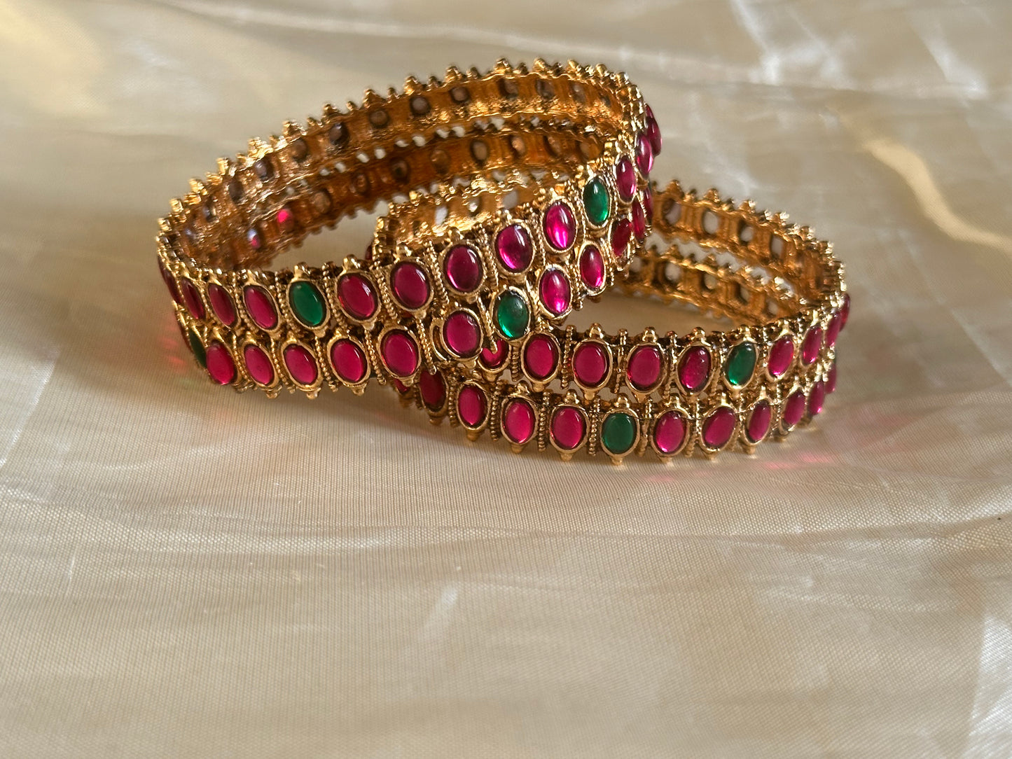 Pink emerald - Antique - set of 4