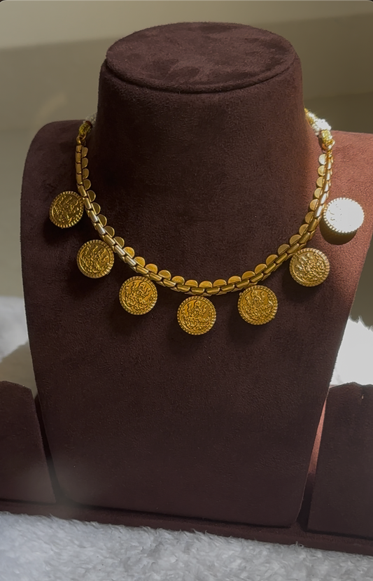 Reversible Chain - Lakshmi Coin and Flower Design