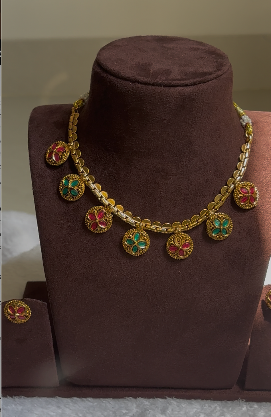 Reversible Chain - Lakshmi Coin and Flower Design