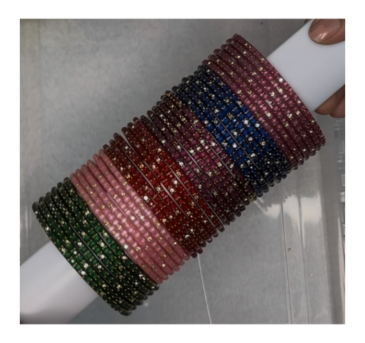 Plus Size - Star Dust Bangles Combo - 6 Colors - Each colour half dozen
