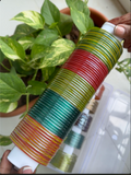 Glossy Plain Glass Bangles Combo