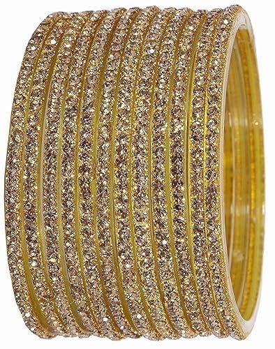 Glass Bangles - Shining Stone (1 Dozen)