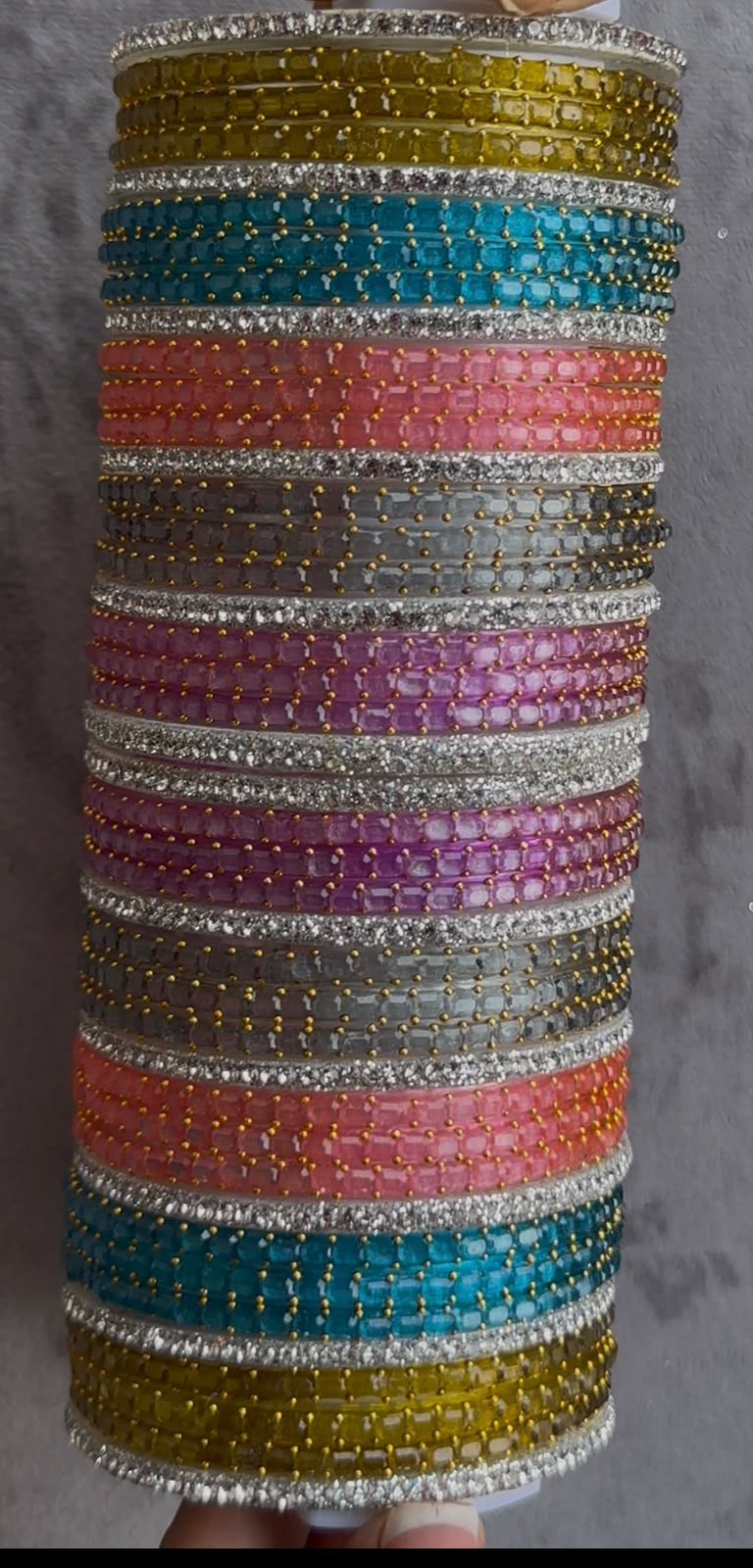 Tulip Model 5th Month Combo - 5 Colors each half a dozen, Total 42 bangles