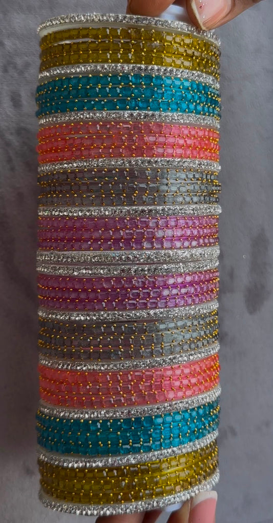 Tulip Model 5th Month Combo - 5 Colors each half a dozen, Total 42 bangles